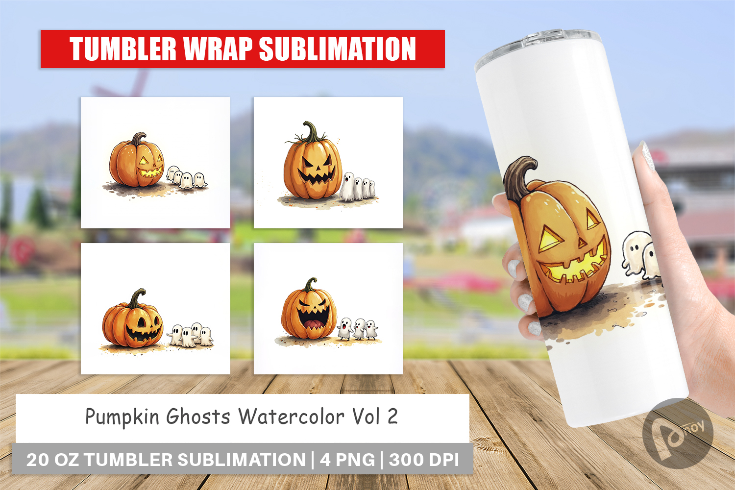 Halloween Pumpkin Ghosts Tumbler product image 1
