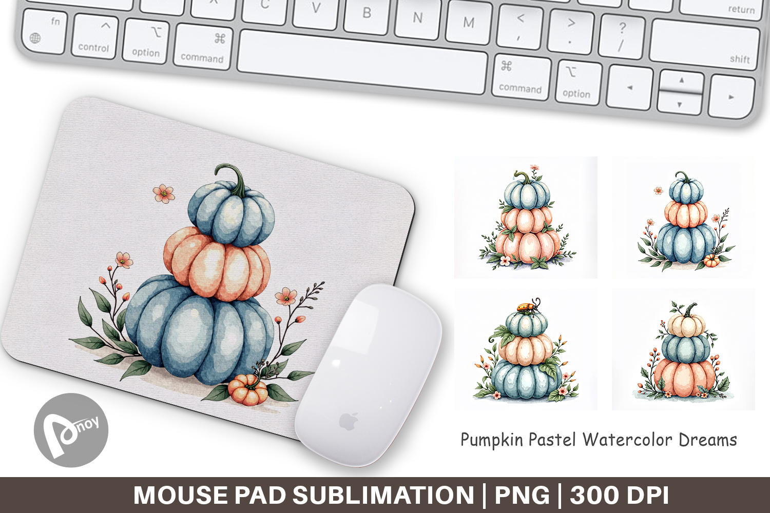 Pumpkin Pastel Dreams Mouse Pad product image 1