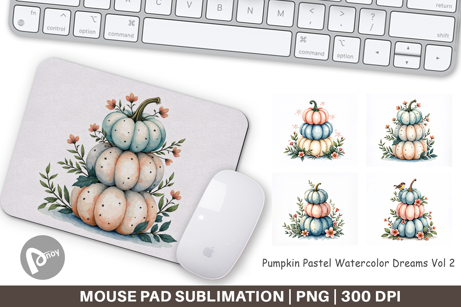 Pumpkin Pastel Dreams Mouse Pad product image 1