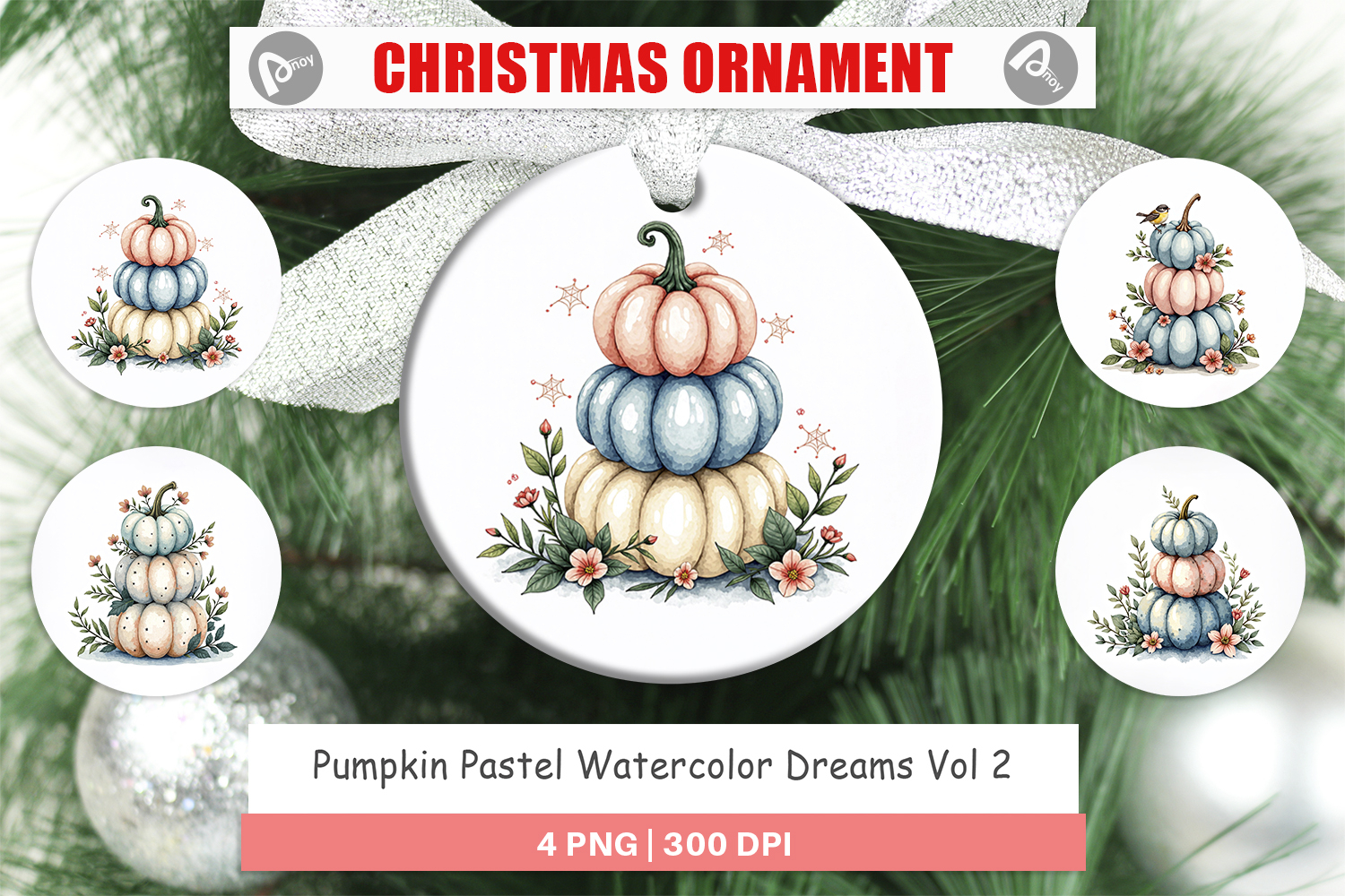 Pumpkin Pastel Dreams Ornament product image 1