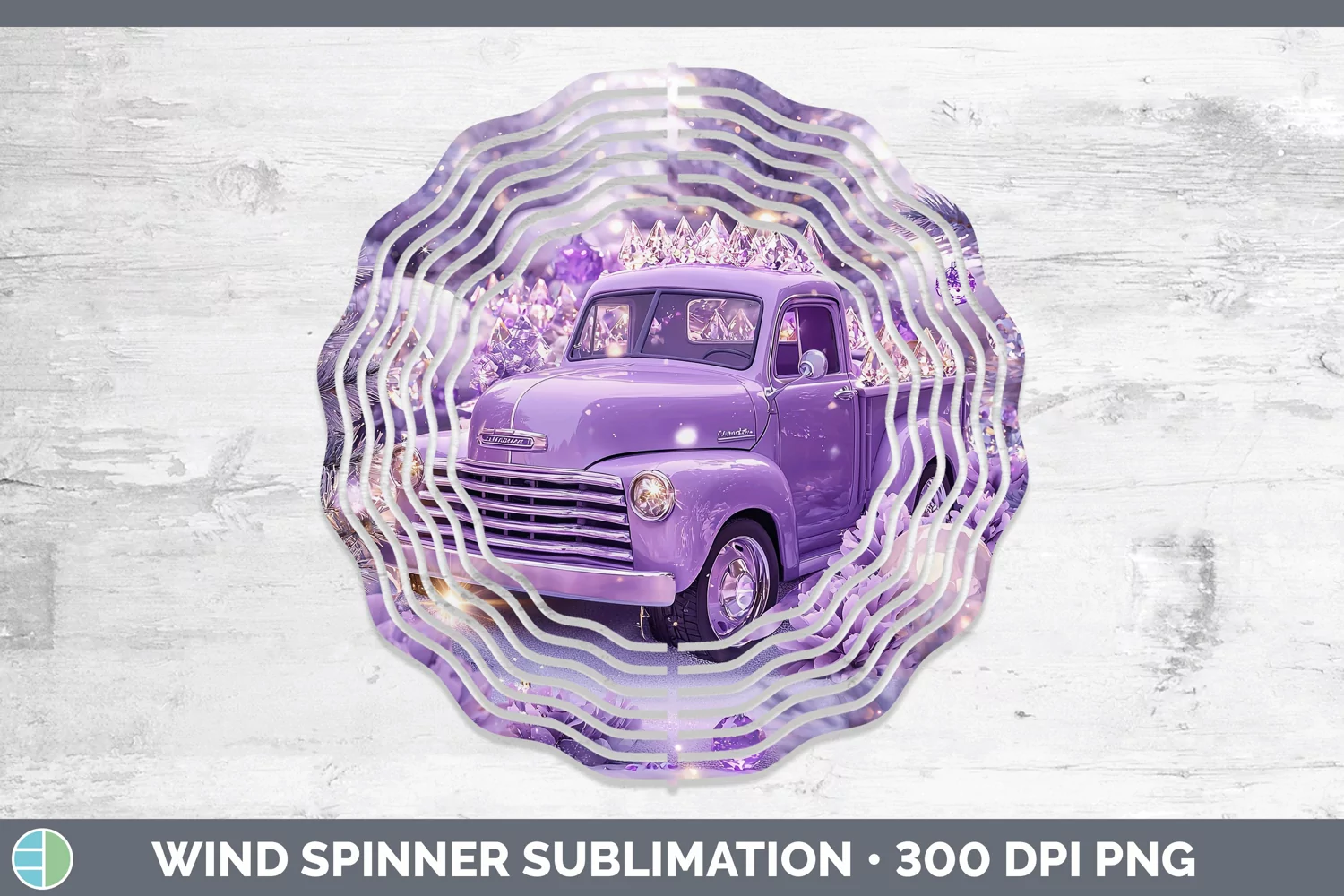 GorgeousPurple 3D Christmas Wind Spinner design.
