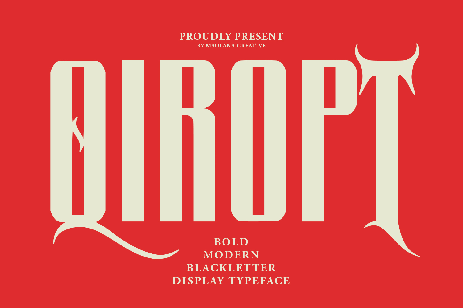 Qiropt Bold Modern Blackletter Display Typeface product image 1