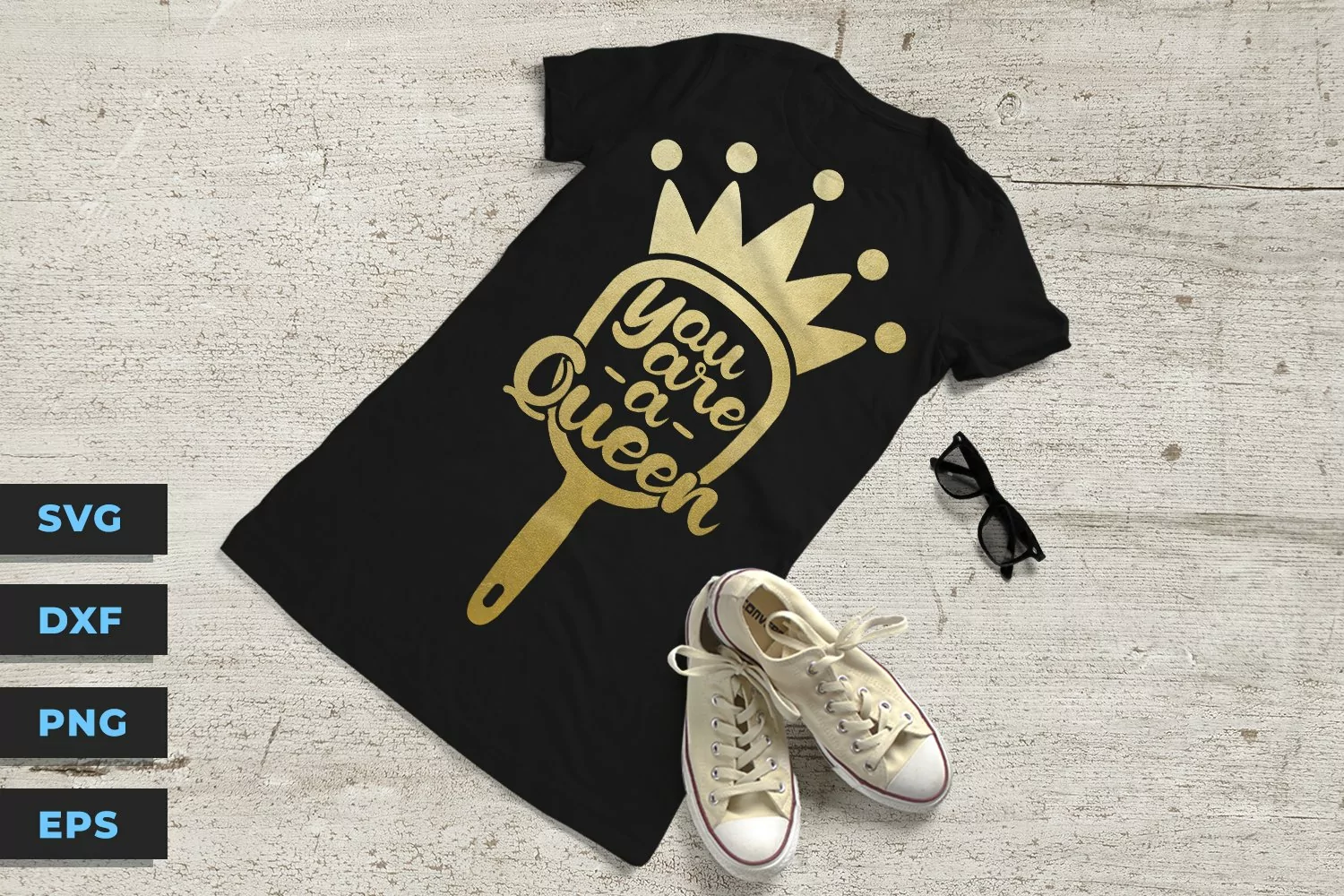 You Are A Queen Mirror - SVG Cut File product image 1