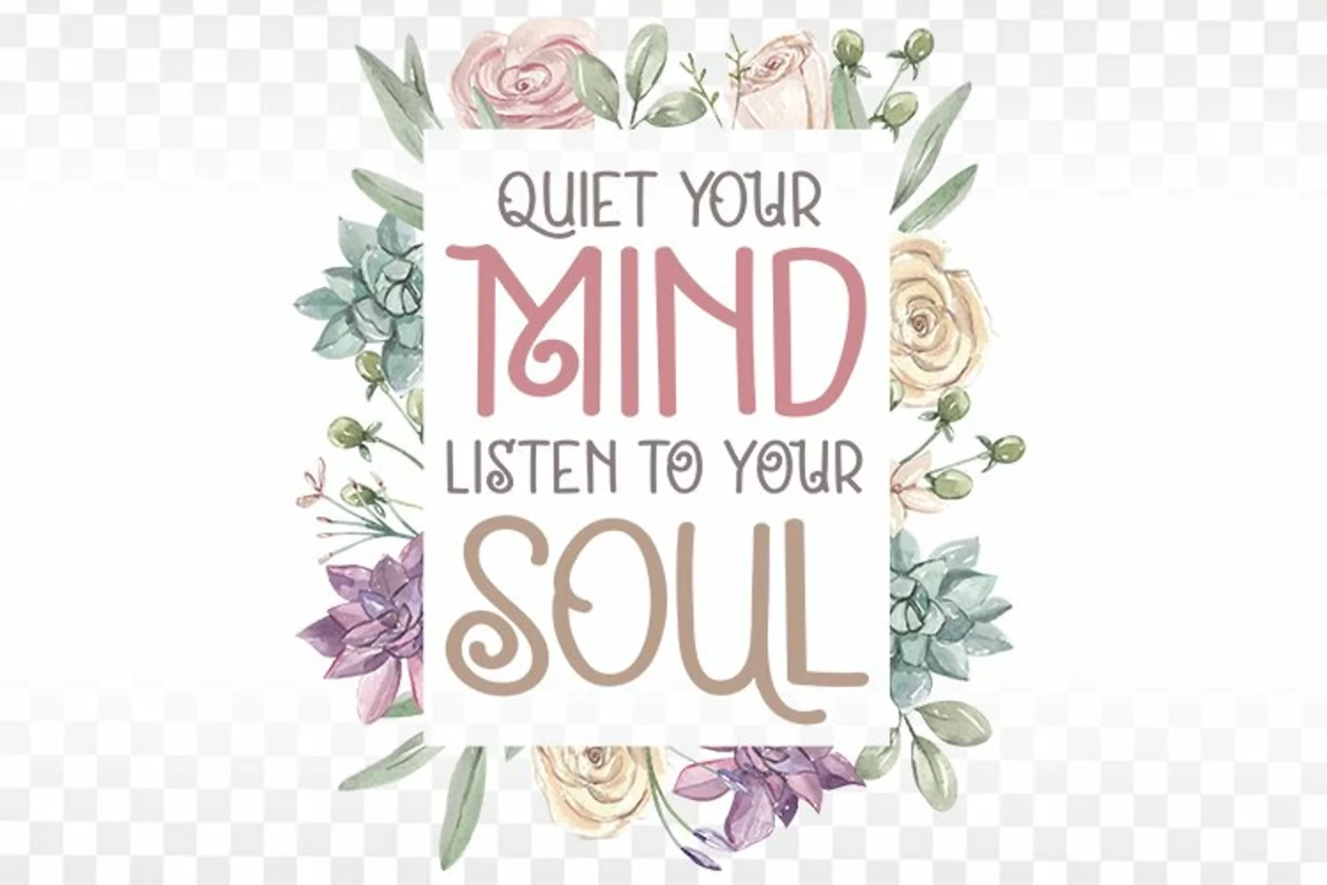 Quiet your mind listen to soul - meditation png sublimation product image 1
