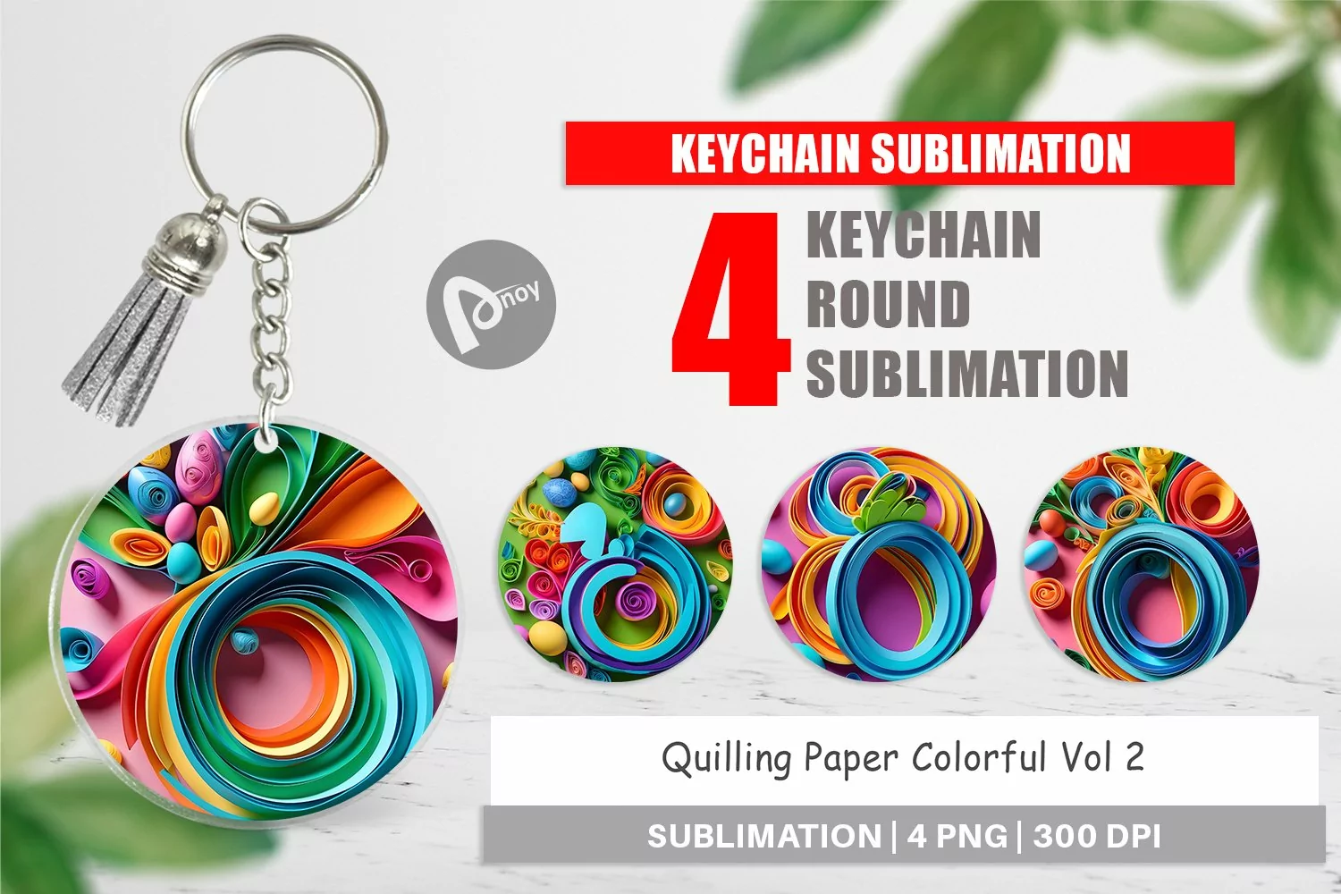 Keychain Quilling Paper Colorful product image 1