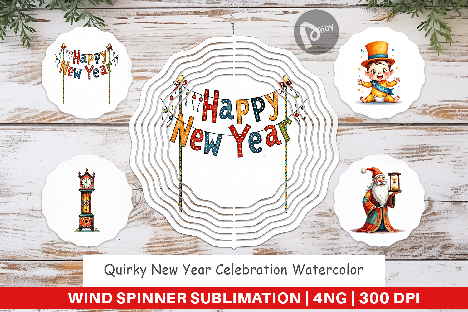 New Year Celebration Wind Spinner product image 1