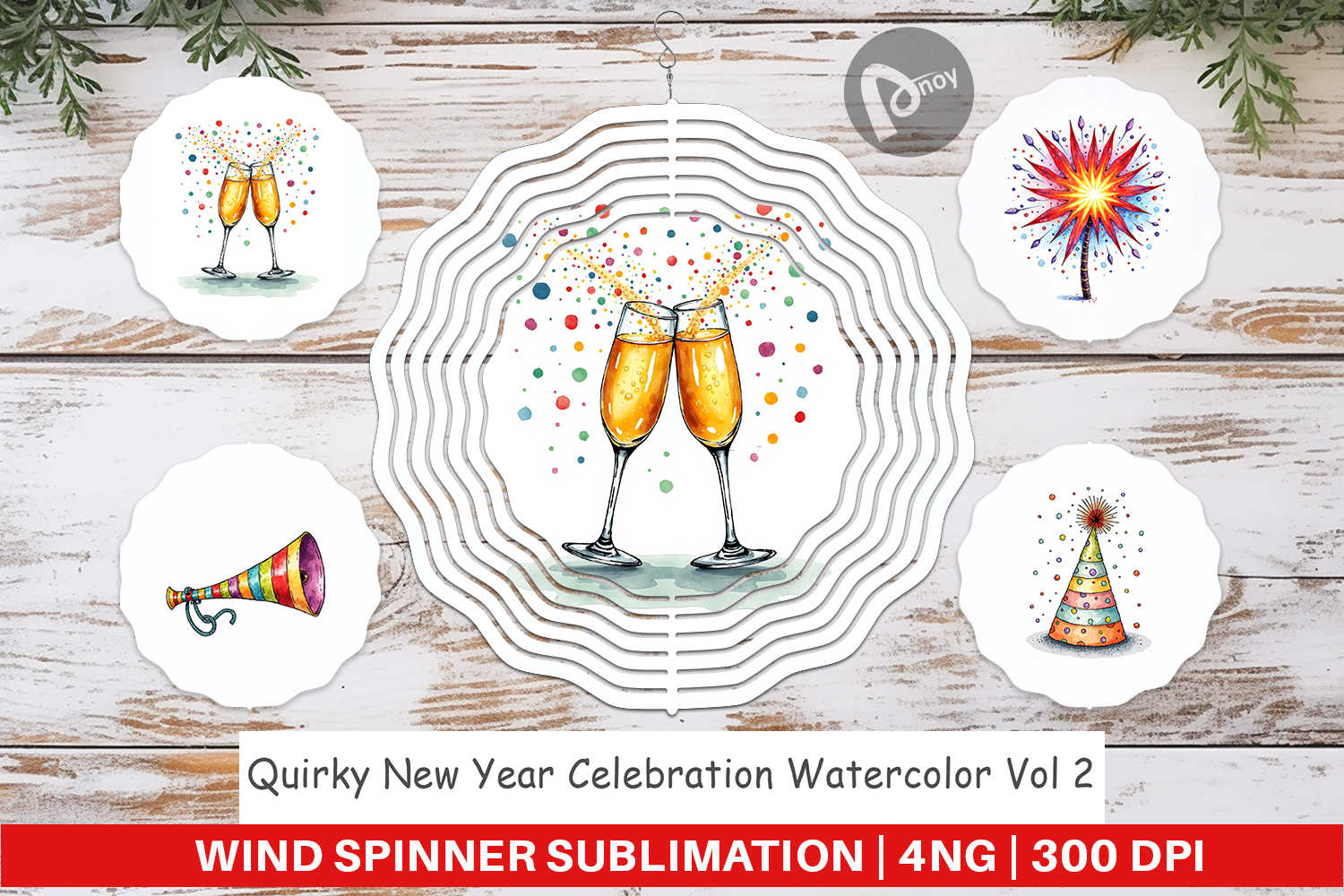New Year Celebration Wind Spinner product image 1