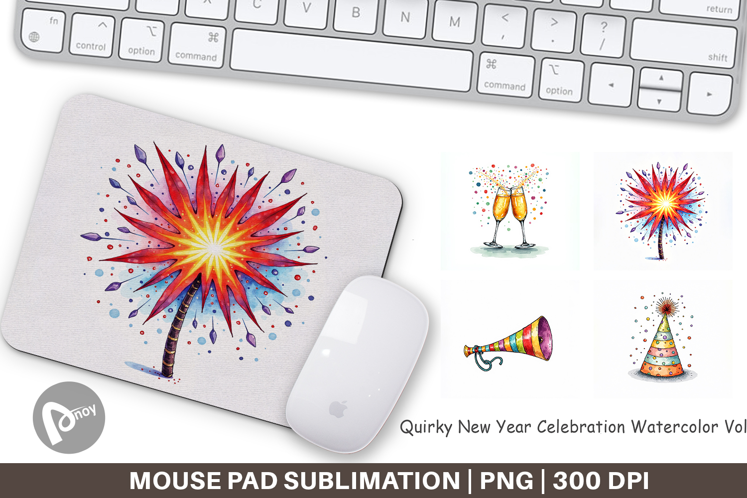 New Year Celebration Mouse Pad product image 1