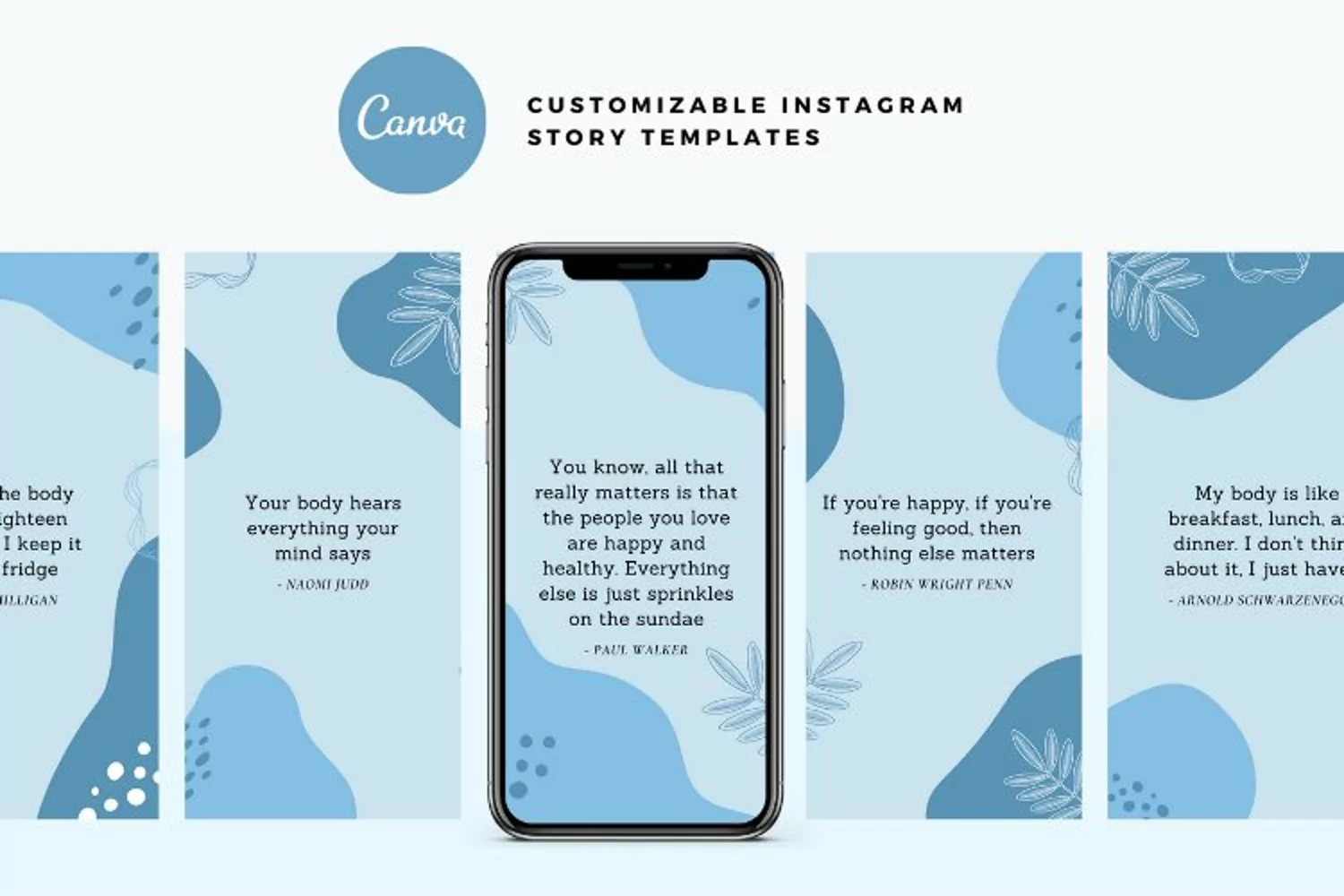 Health Quote Collection Instagram Story Canva Template product image 1
