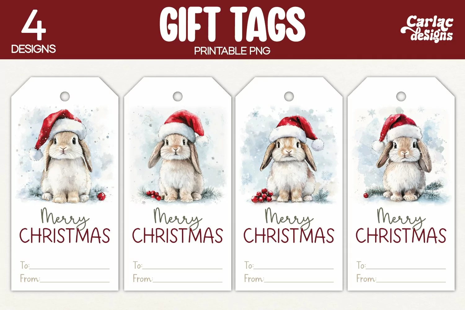 rabbit gift tags