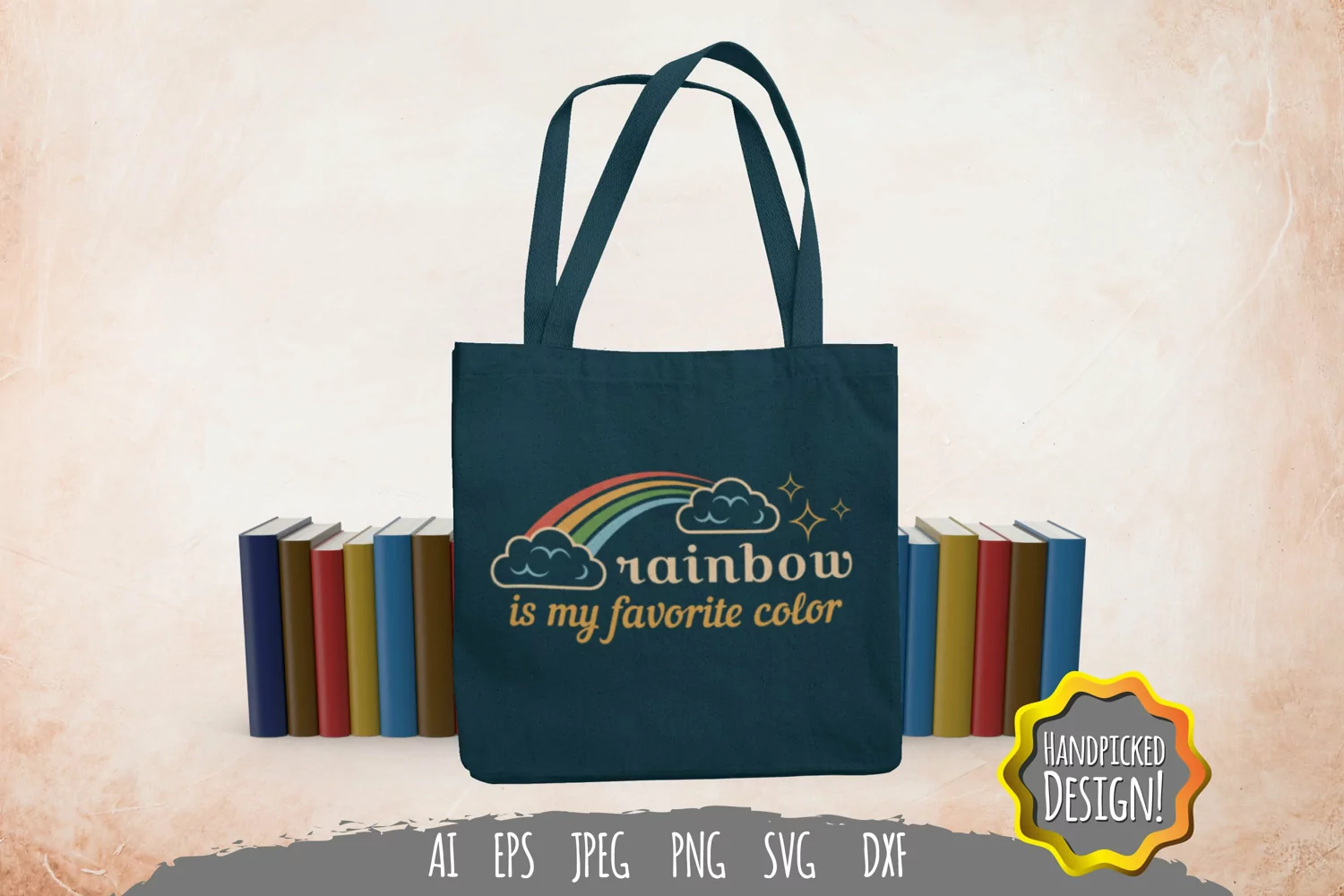 Rainbow is My Favourite Colour Hand Lettering SVG product image 1