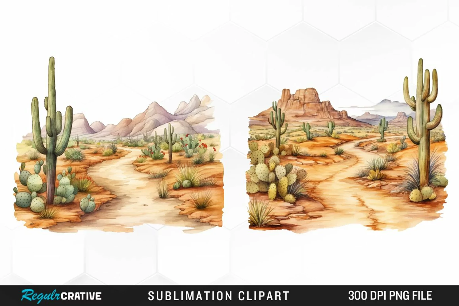 Watercolor Ranch Landscapes Sublimation PNG product image 1