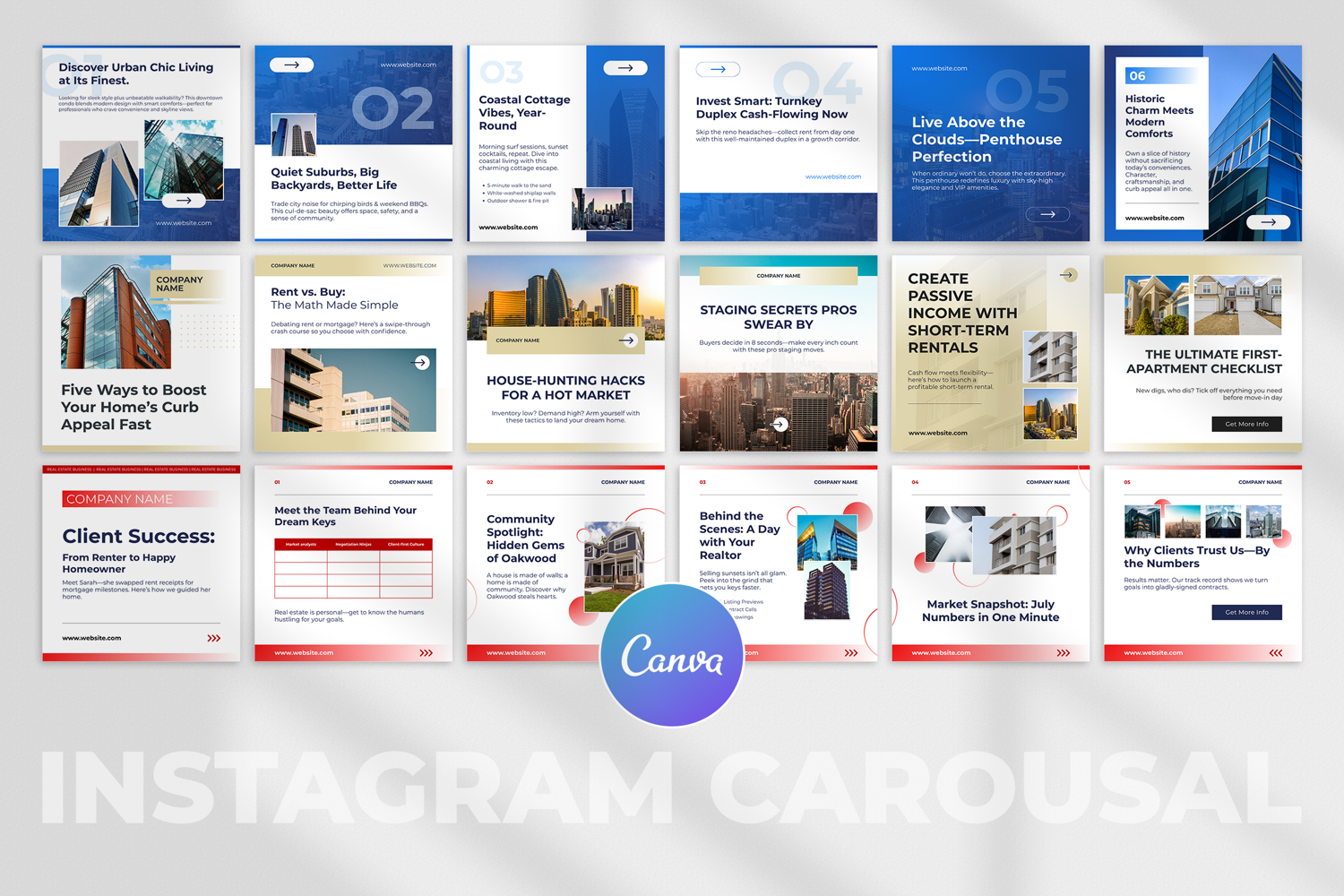 Real Estate IG Canva Carousel Templates product image 1