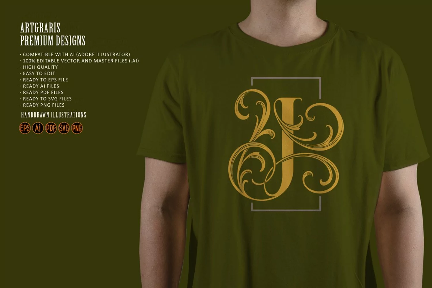 Regal vintage letter J monogram logo elegance product image 1
