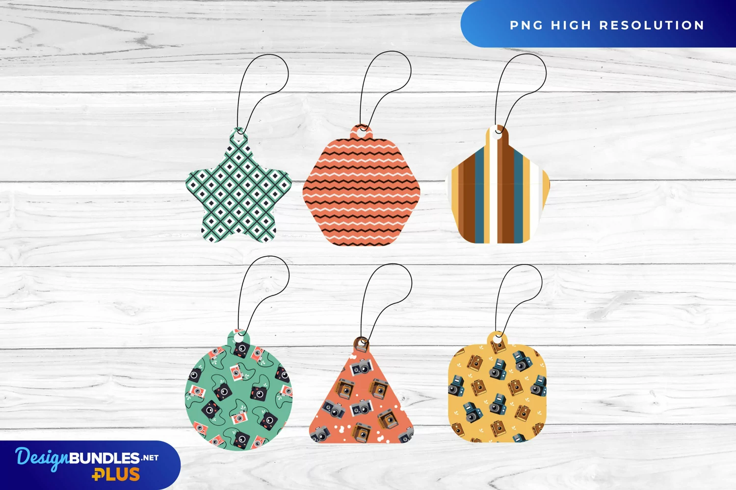 Retro Camera Seamless Pattern Tags product image 1
