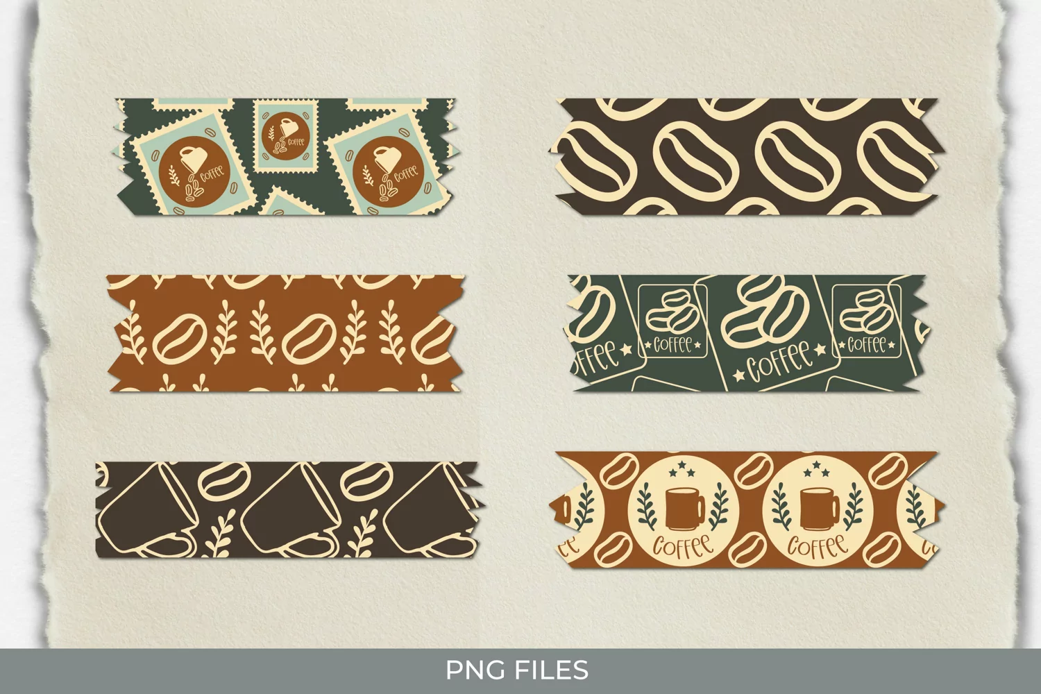 Retro Coffee Postage Patterned Tape product image 1