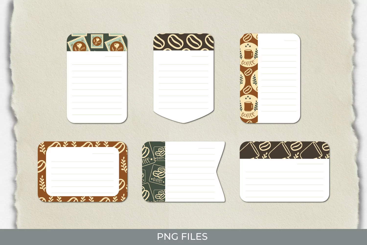 Retro Coffee Postage Shaped Journaling Area product image 1