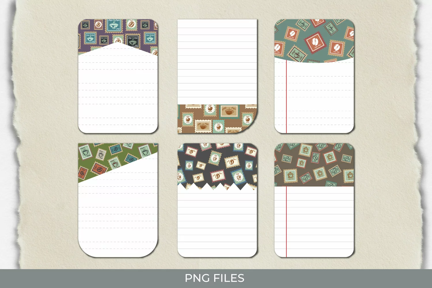 Retro Coffee Postage Shaped Journaling Area product image 1