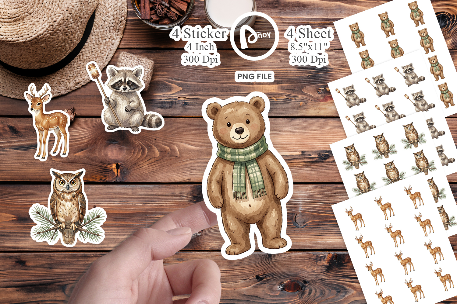 Retro Forest Friend Sticker product image 1