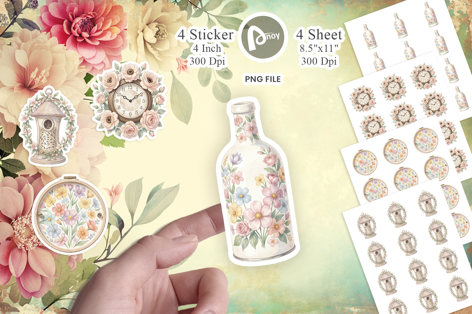 Retro Nature Discovery Sticker product image 1