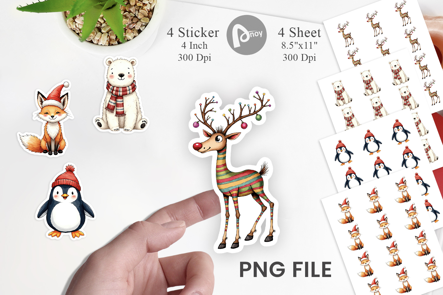 Reindeer and Friends Sticker product image 1