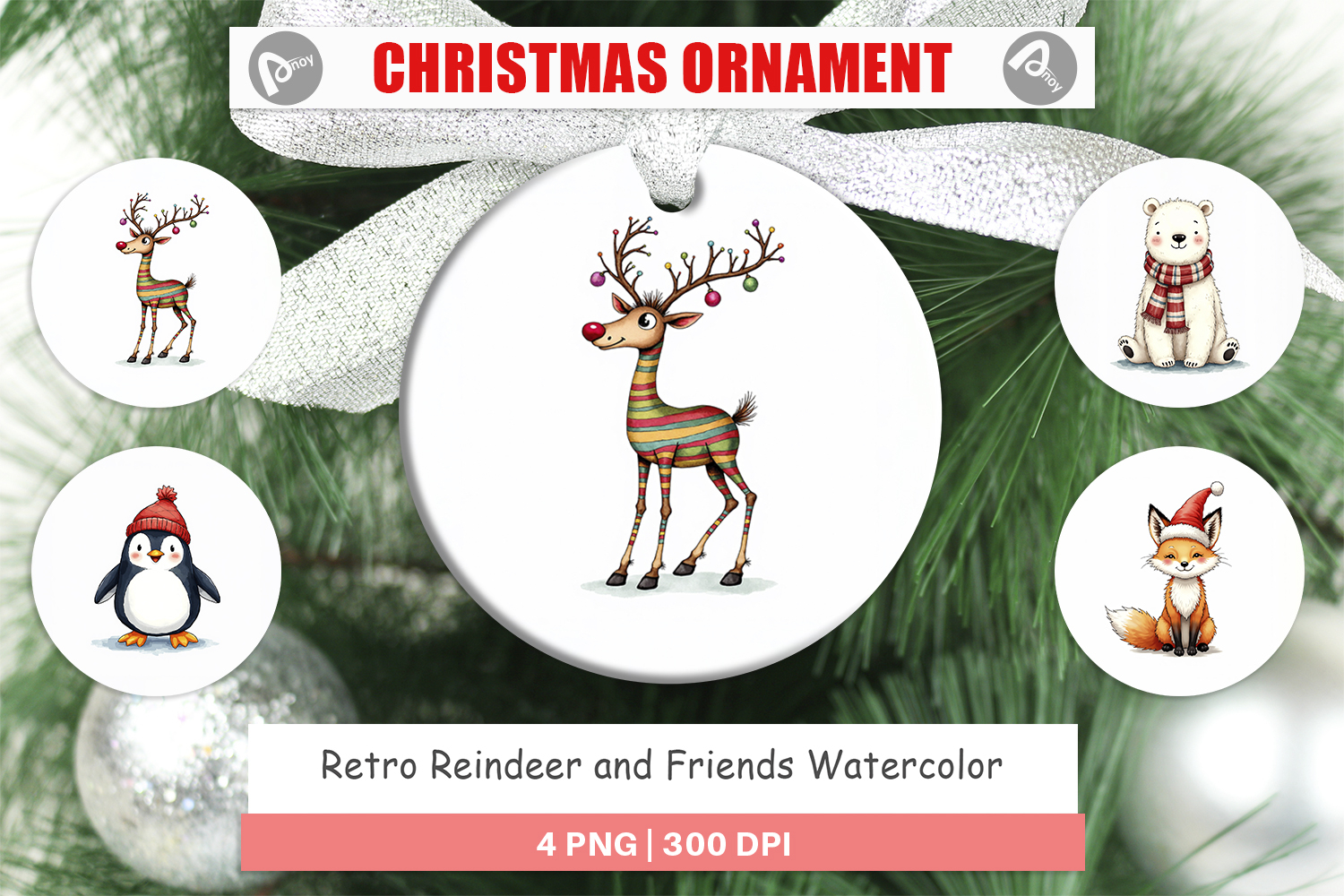 Reindeer and Friends Ornament product image 1
