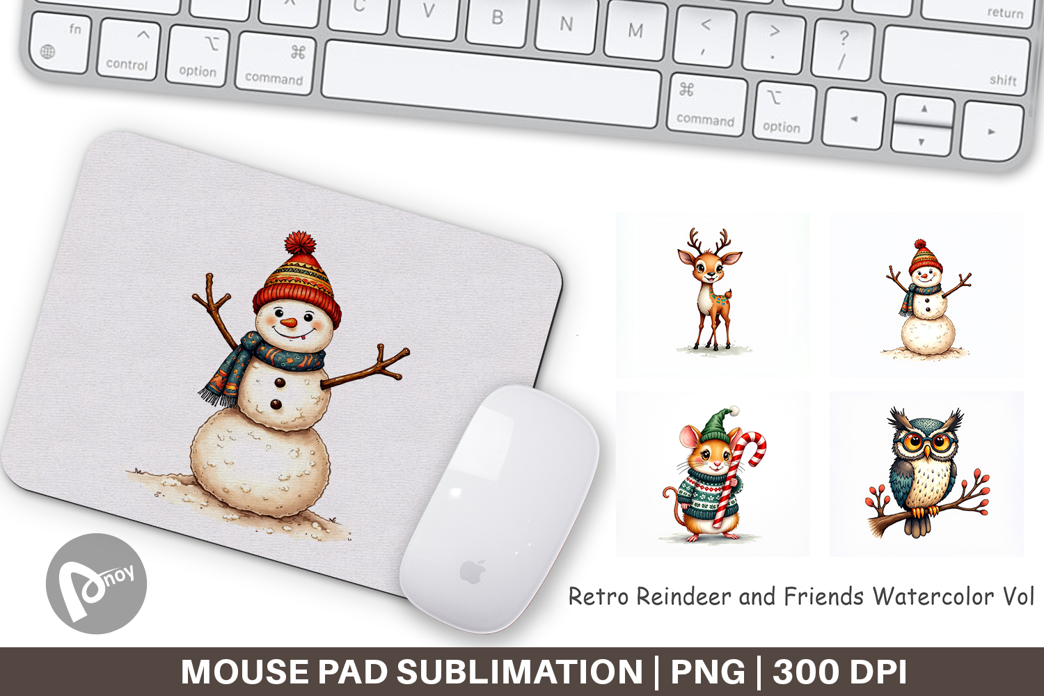 Reindeer and Friends Mouse Pad product image 1