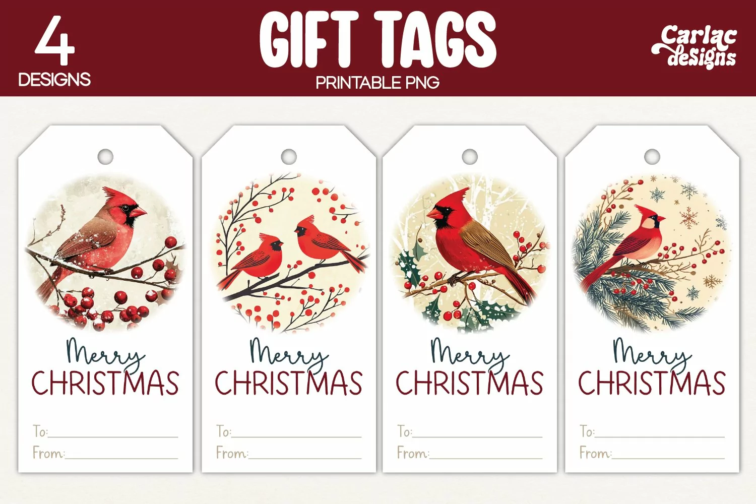 robin gift tags