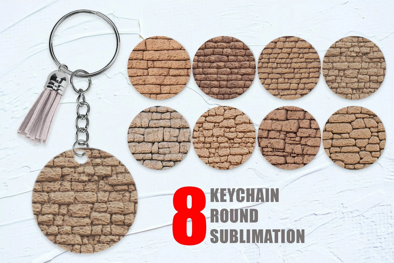 Rock Wall Vintage Keychain | Keyring product image 1