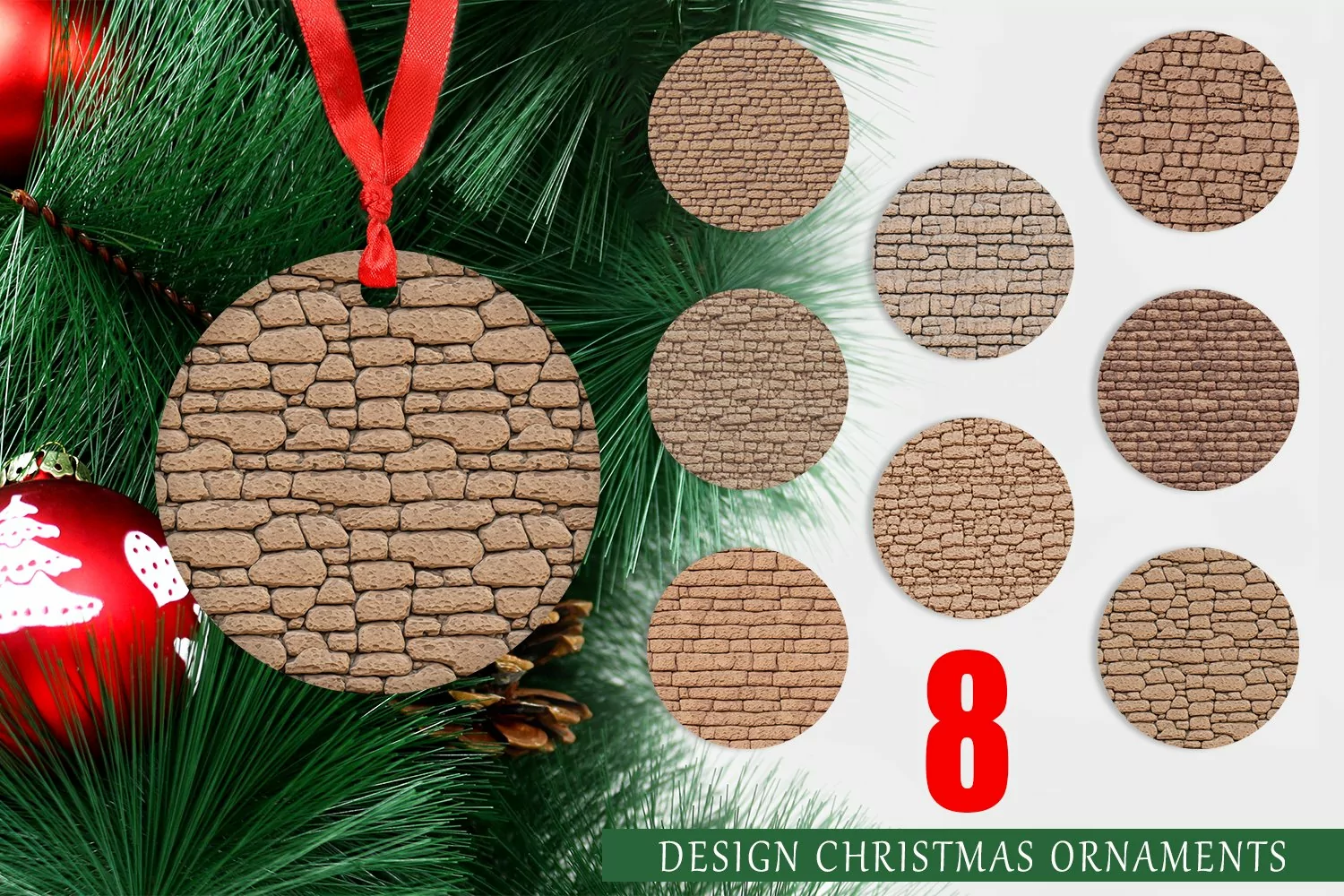 Rock Wall Vintage Christmas Ornaments product image 1