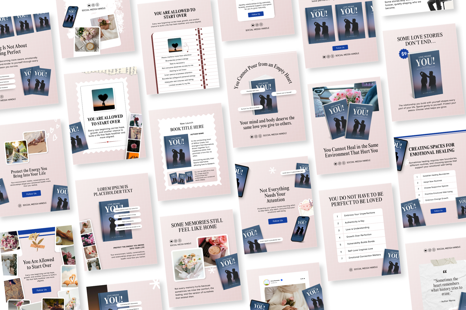 Romance Author Canva Instagram Template product image 1