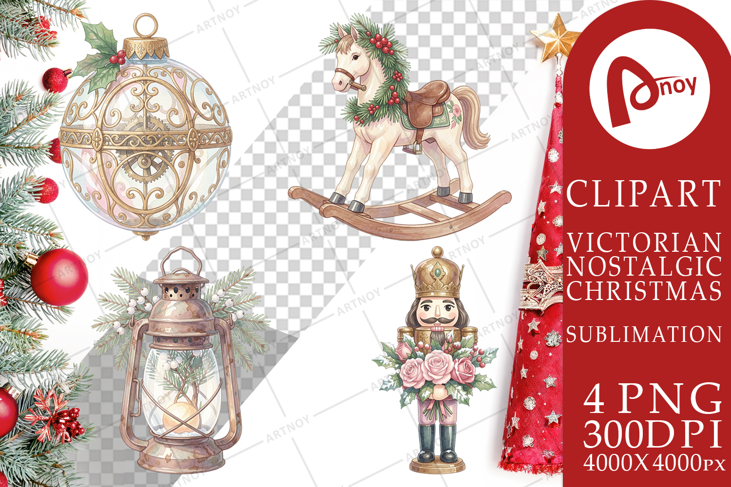 Romantic Victorian Holiday Sublimation product image 1