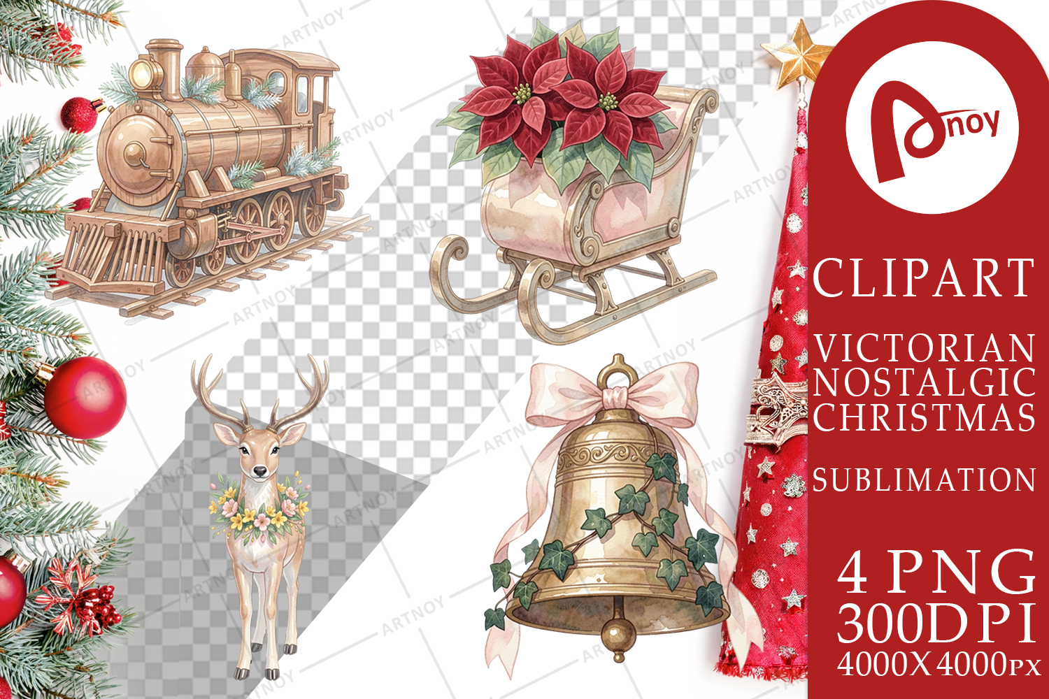 Romantic Victorian Holiday Sublimation product image 1