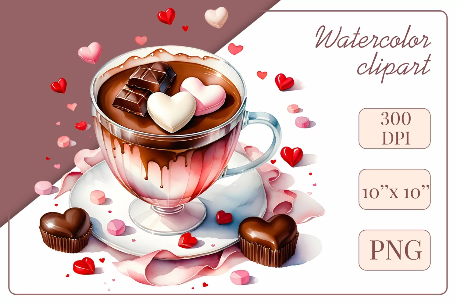 Explore stunning watercolor coffee cup art featuring delicate hearts, ideal for romantic occasions like weddings or heartfelt greetings. Perfect for adding warmth to cafe decor or crafting cozy designs. Find inspiration with our romantic coffee cliparts.