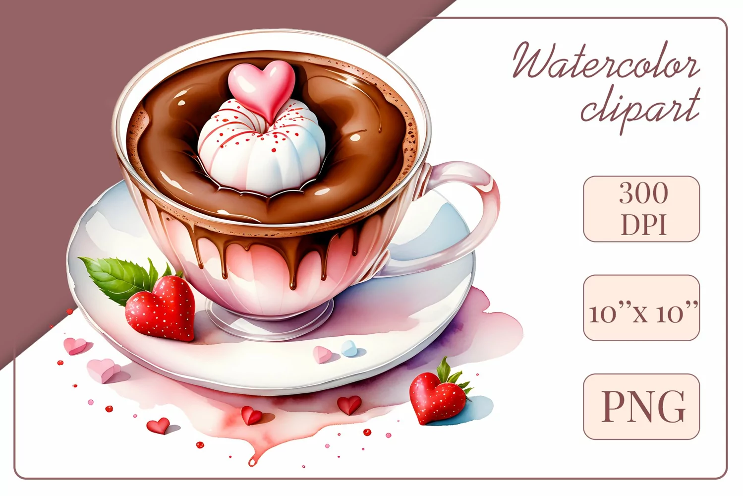 Explore stunning watercolor coffee cup art featuring delicate hearts, ideal for romantic occasions like weddings or heartfelt greetings. Perfect for adding warmth to cafe decor or crafting cozy designs. Find inspiration with our romantic coffee cliparts.