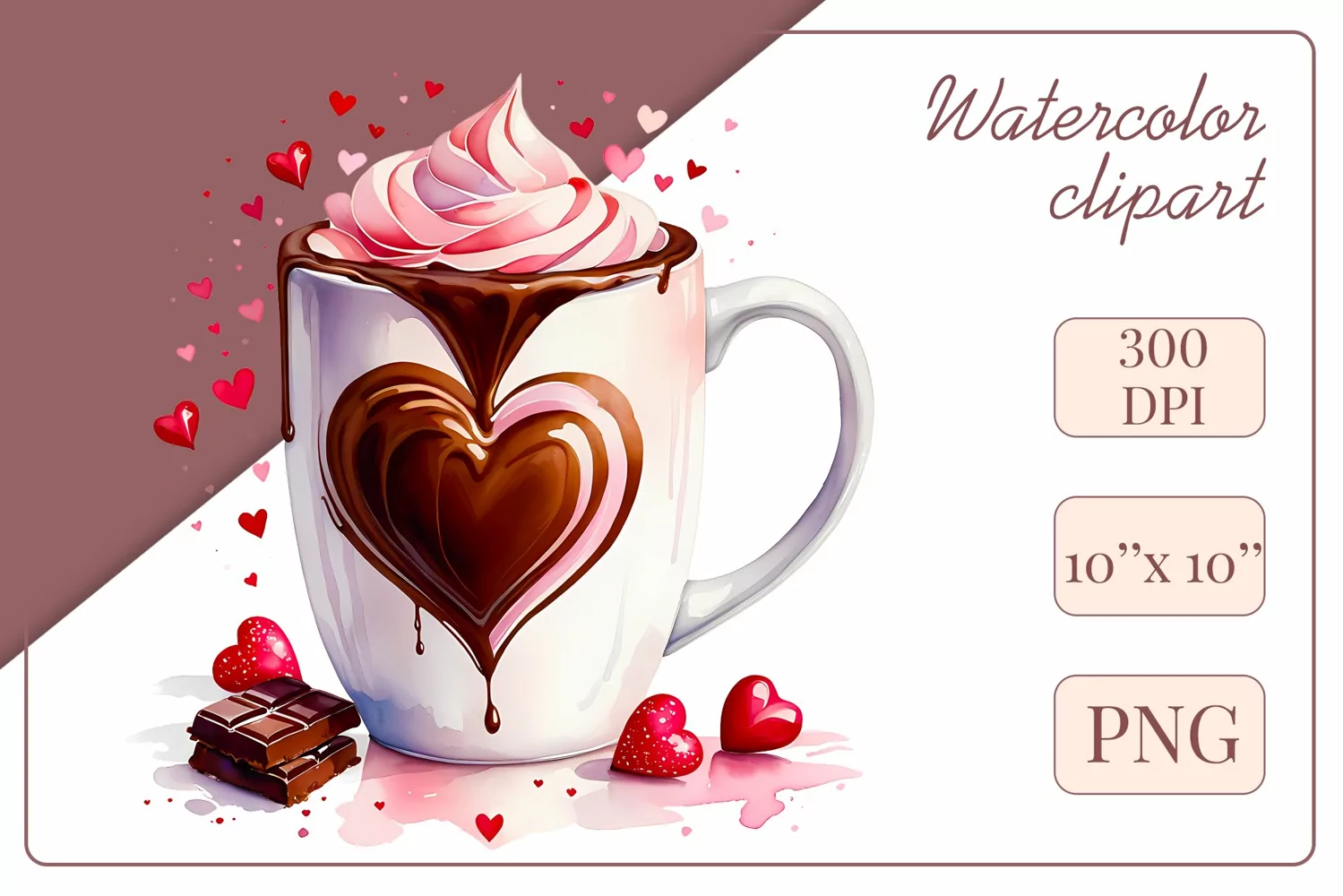 Explore stunning watercolor coffee cup art featuring delicate hearts, ideal for romantic occasions like weddings or heartfelt greetings. Perfect for adding warmth to cafe decor or crafting cozy designs. Find inspiration with our romantic coffee cliparts.