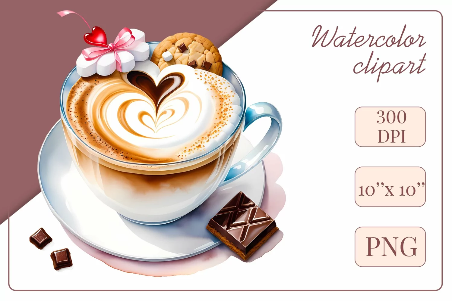 Explore stunning watercolor coffee cup art featuring delicate hearts, ideal for romantic occasions like weddings or heartfelt greetings. Perfect for adding warmth to cafe decor or crafting cozy designs. Find inspiration with our romantic coffee cliparts.