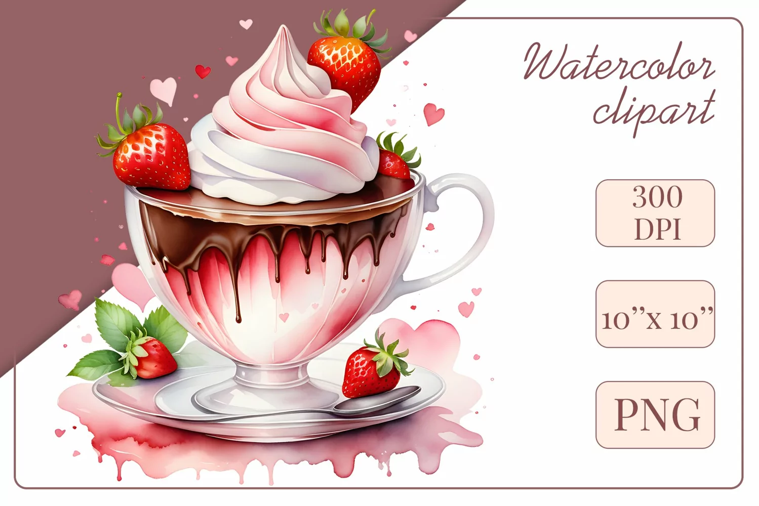 Explore stunning watercolor coffee cup art featuring delicate hearts, ideal for romantic occasions like weddings or heartfelt greetings. Perfect for adding warmth to cafe decor or crafting cozy designs. Find inspiration with our romantic coffee cliparts.