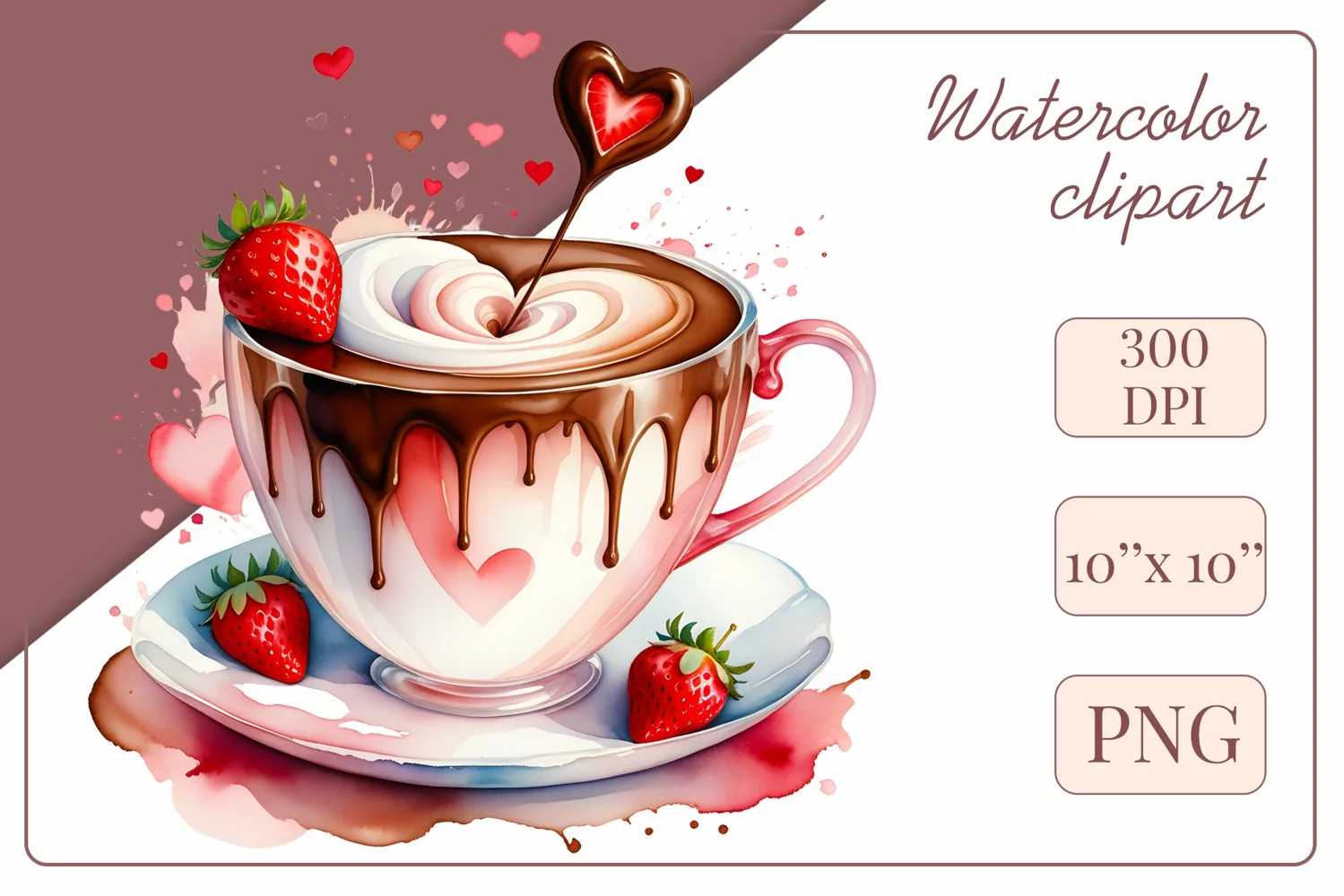 Explore stunning watercolor coffee cup art featuring delicate hearts, ideal for romantic occasions like weddings or heartfelt greetings. Perfect for adding warmth to cafe decor or crafting cozy designs. Find inspiration with our romantic coffee cliparts.