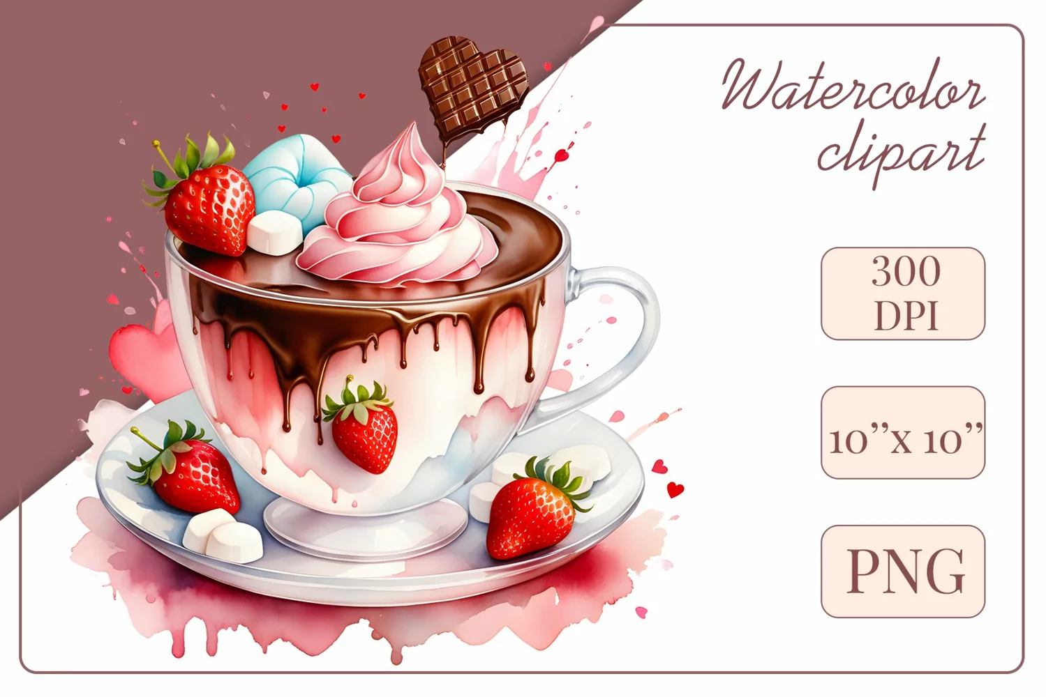 Explore stunning watercolor coffee cup art featuring delicate hearts, ideal for romantic occasions like weddings or heartfelt greetings. Perfect for adding warmth to cafe decor or crafting cozy designs. Find inspiration with our romantic coffee cliparts.