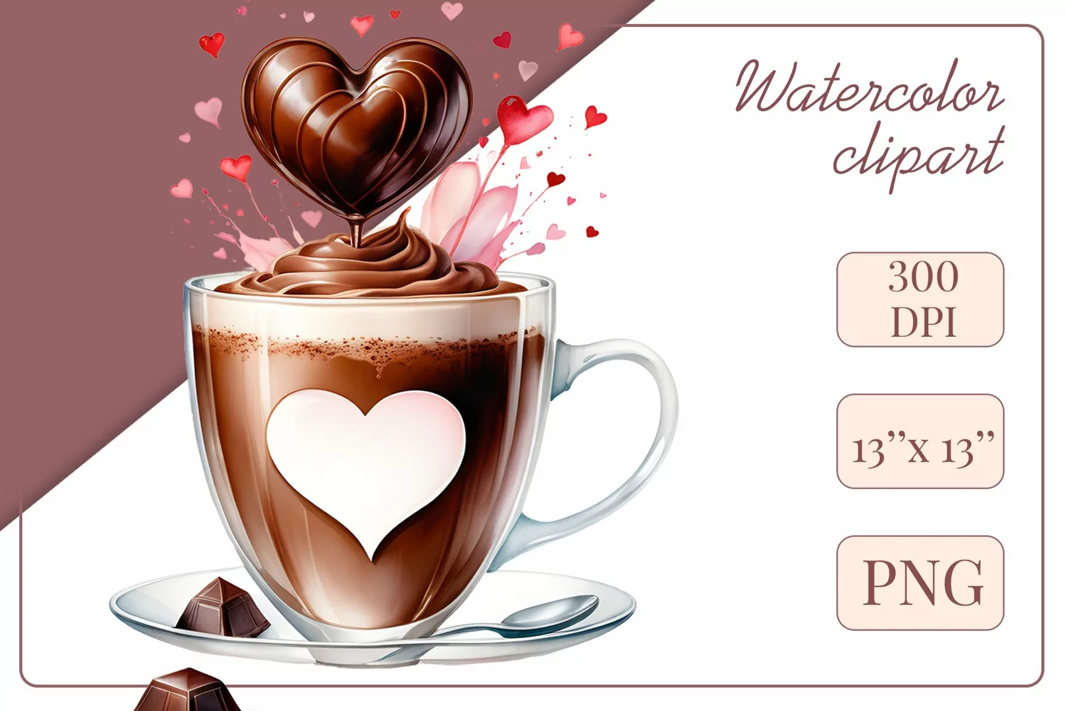 Explore stunning watercolor coffee cup art featuring delicate hearts, ideal for romantic occasions like weddings or heartfelt greetings. Perfect for adding warmth to cafe decor or crafting cozy designs. Find inspiration with our romantic coffee cliparts.