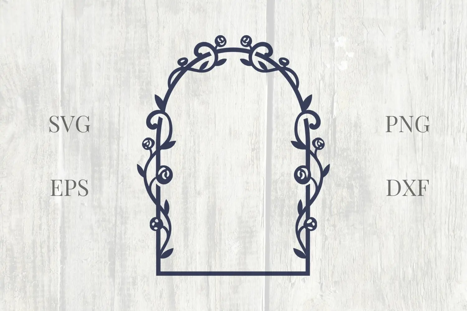 Rose Arch Wedding Frame SVG
