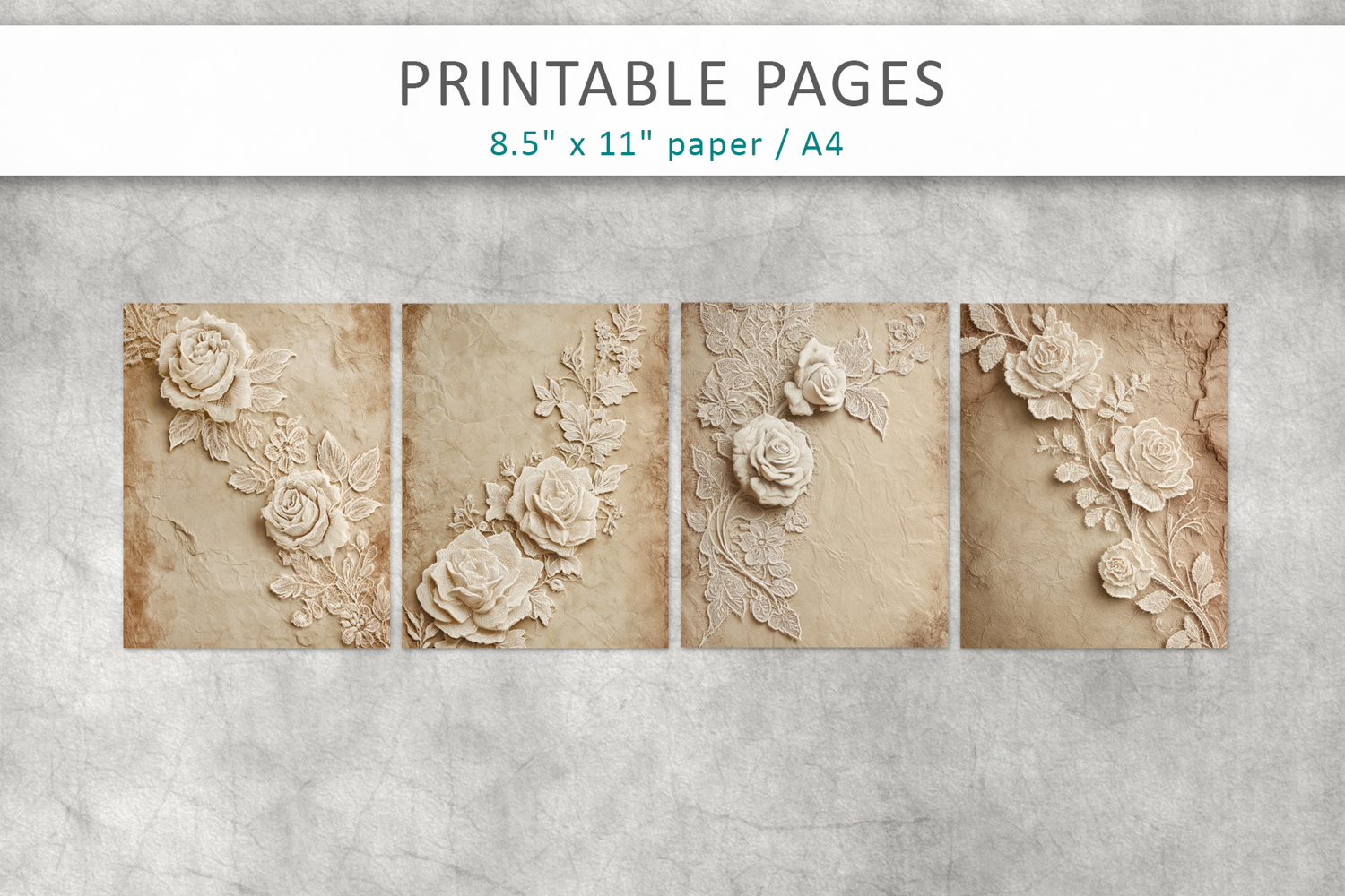shabby chic lace roses backgrounds product image 1