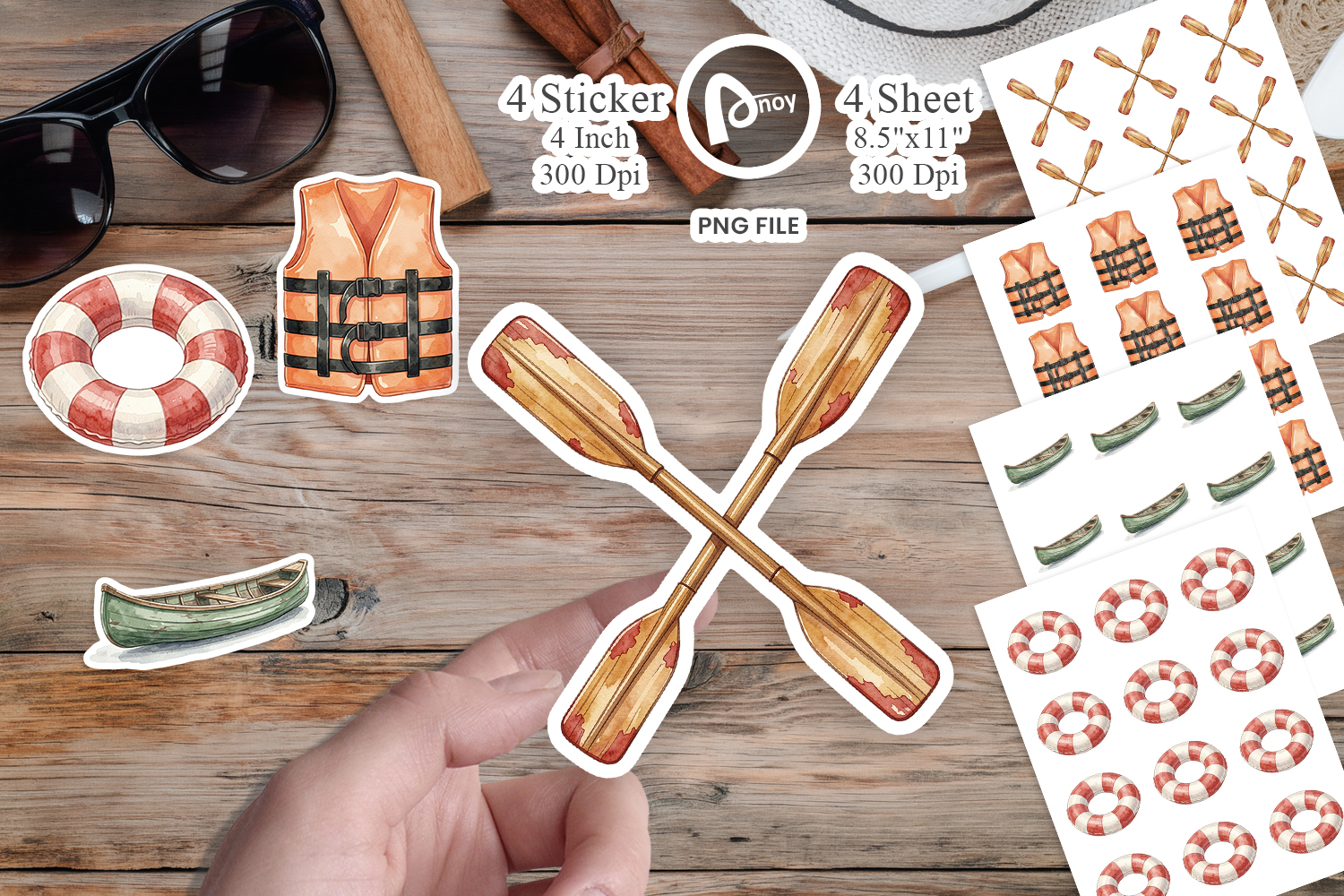 Rustic Lake Adventure Sticker product image 1