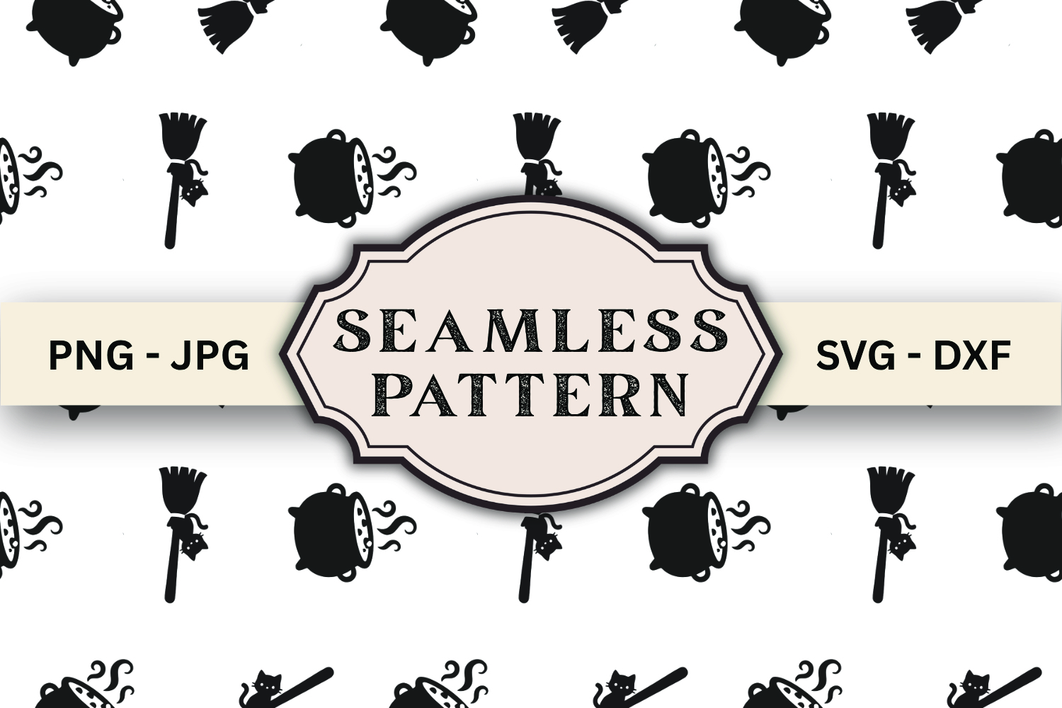 Halloween Seamless Pattern svg design product image 1