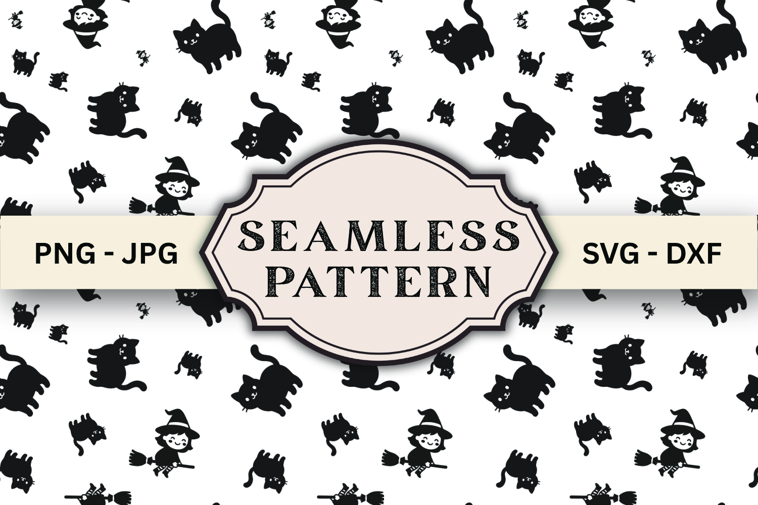 Halloween Seamless Pattern svg design product image 1