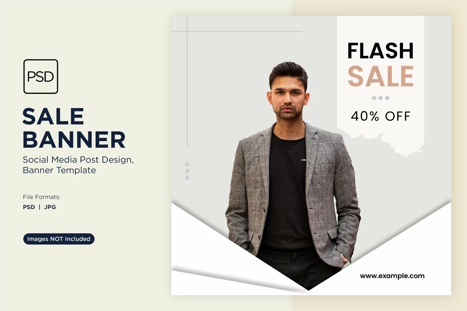 Flash into Savings Flash Sale Banner Design Template product image 1