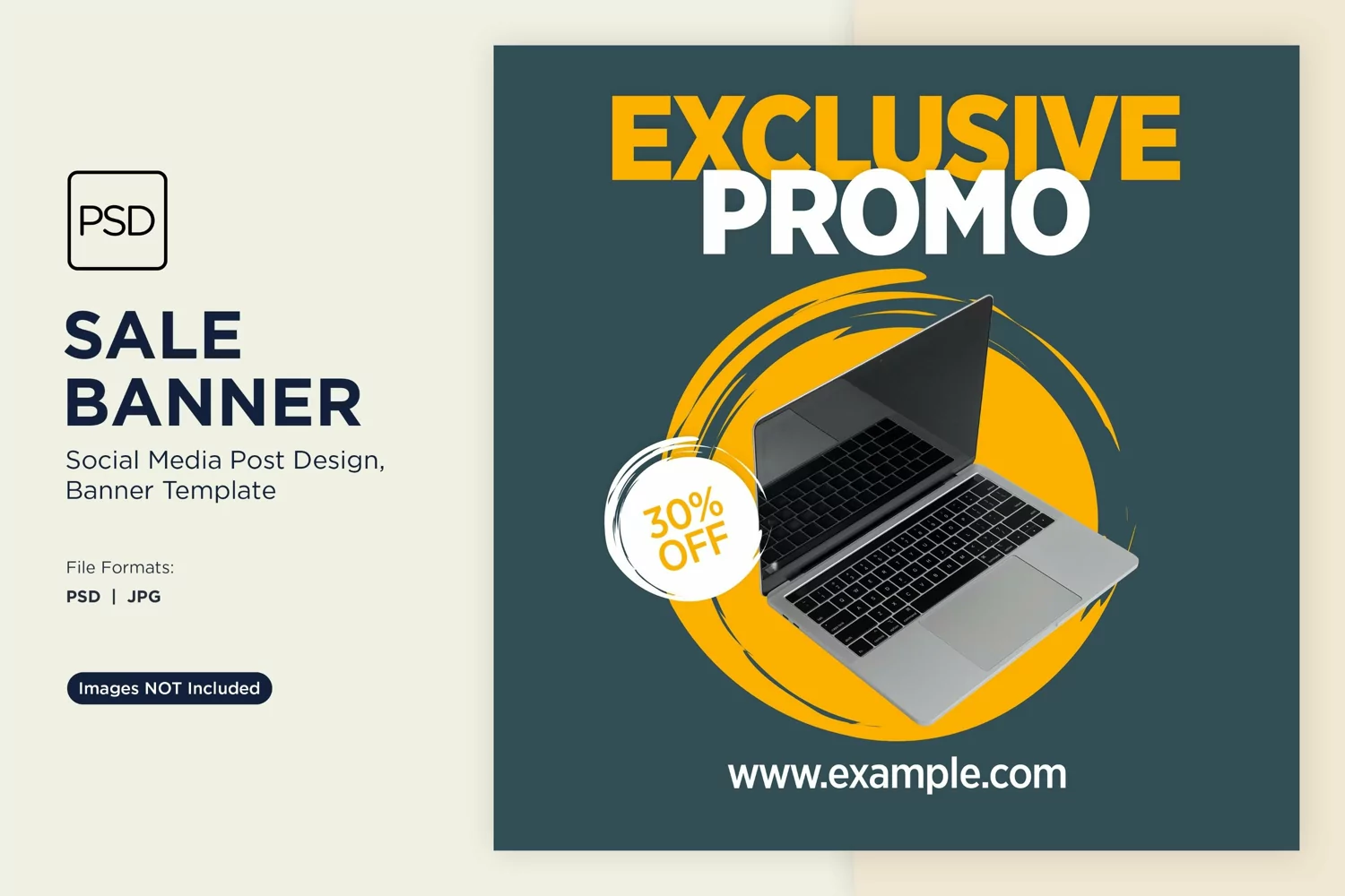 Laptop Exclusive Flash Sale Banner Design Template product image 1
