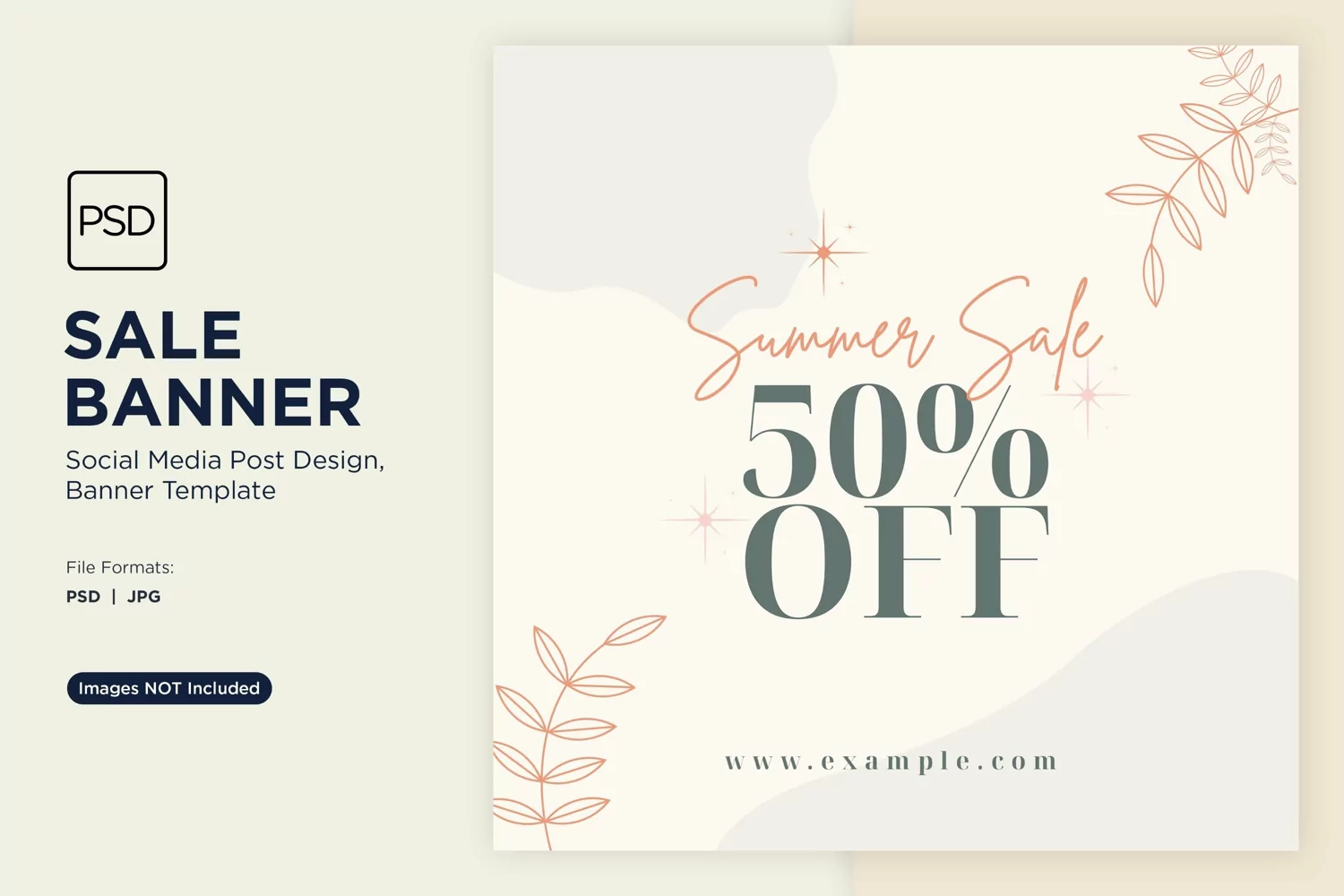 Summer Stylin Seasonal Sale Banner Design Template product image 1