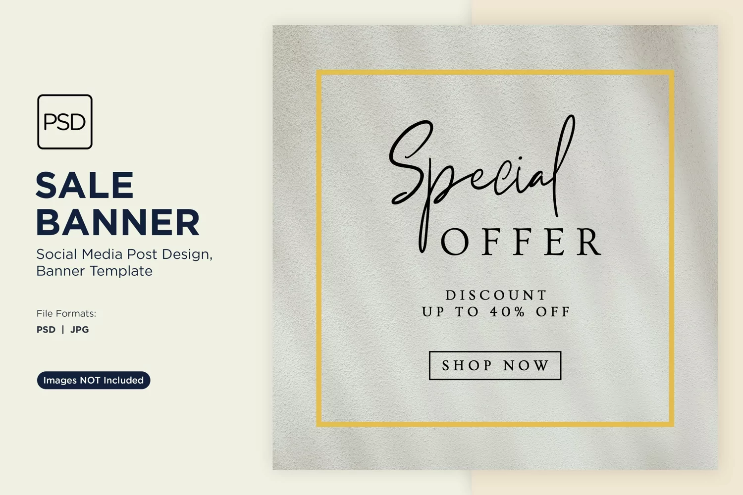 Special Offer Discount up to 40 present Sale Banner Design product image 1